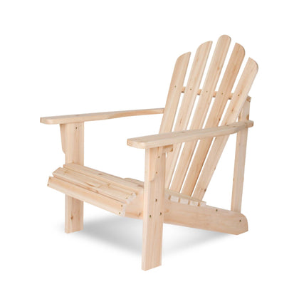 Shine Company Westport Adirondack chair front view highlights natural cedar grain for outdoor lounging