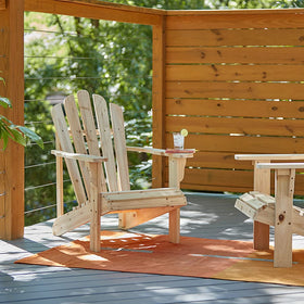 Shine Company Westport Adirondack chair side view demonstrates ergonomic arms for comfortable evenings outdoors