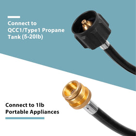 SHINESTAR 1lb-to-20lb tank adapter enables economical propane use