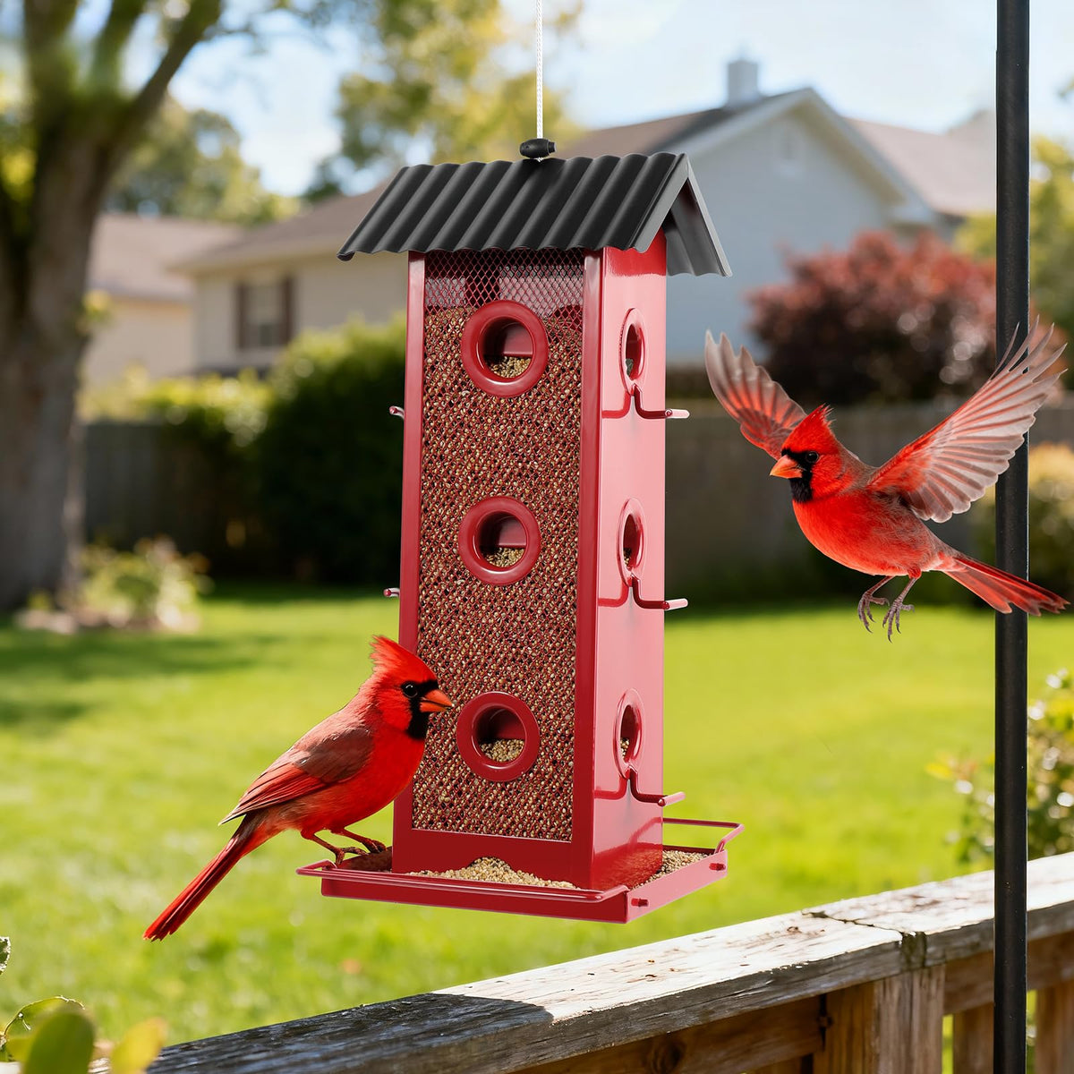 Shineforu outdoor hanging feeder suited for year-round birdwatching.