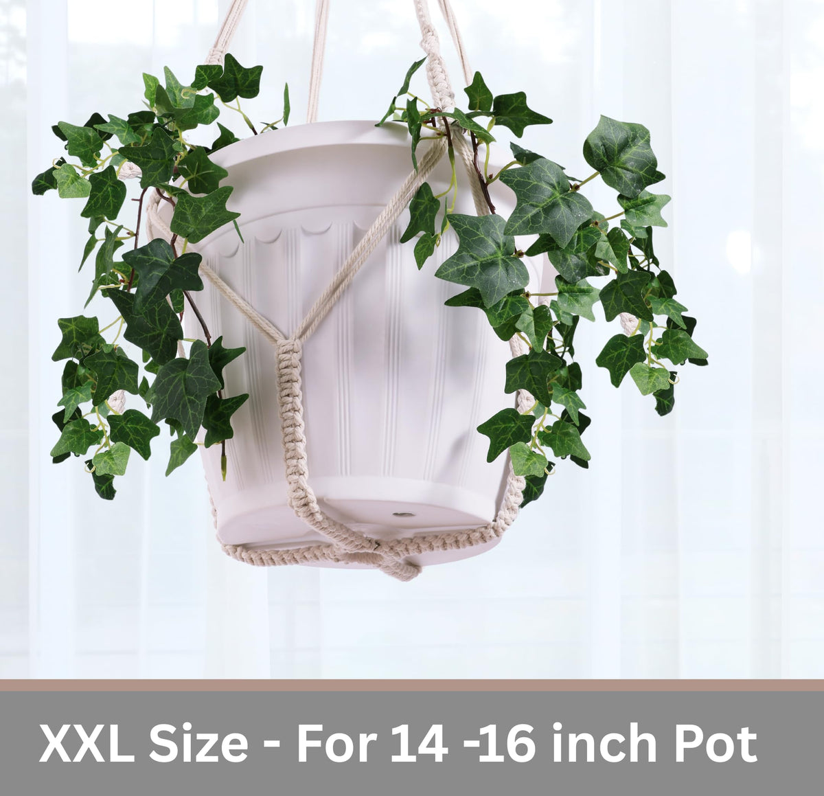 Shineloha 15-inch pot compatibility ensures secure, stylish plant displays.