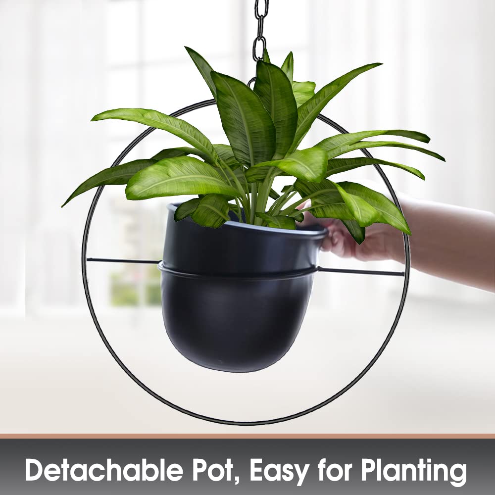 Shineloha 2-pack hanging planters add versatile room decor.