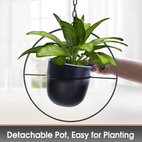 Shineloha 2-pack hanging planters add versatile room decor.