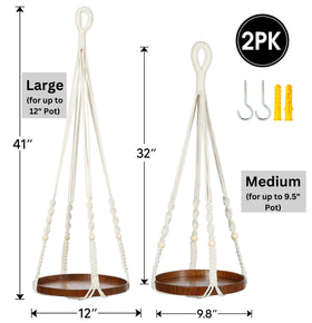 Shineloha 4mm cotton cord macrame hanger delivers durable indoor support