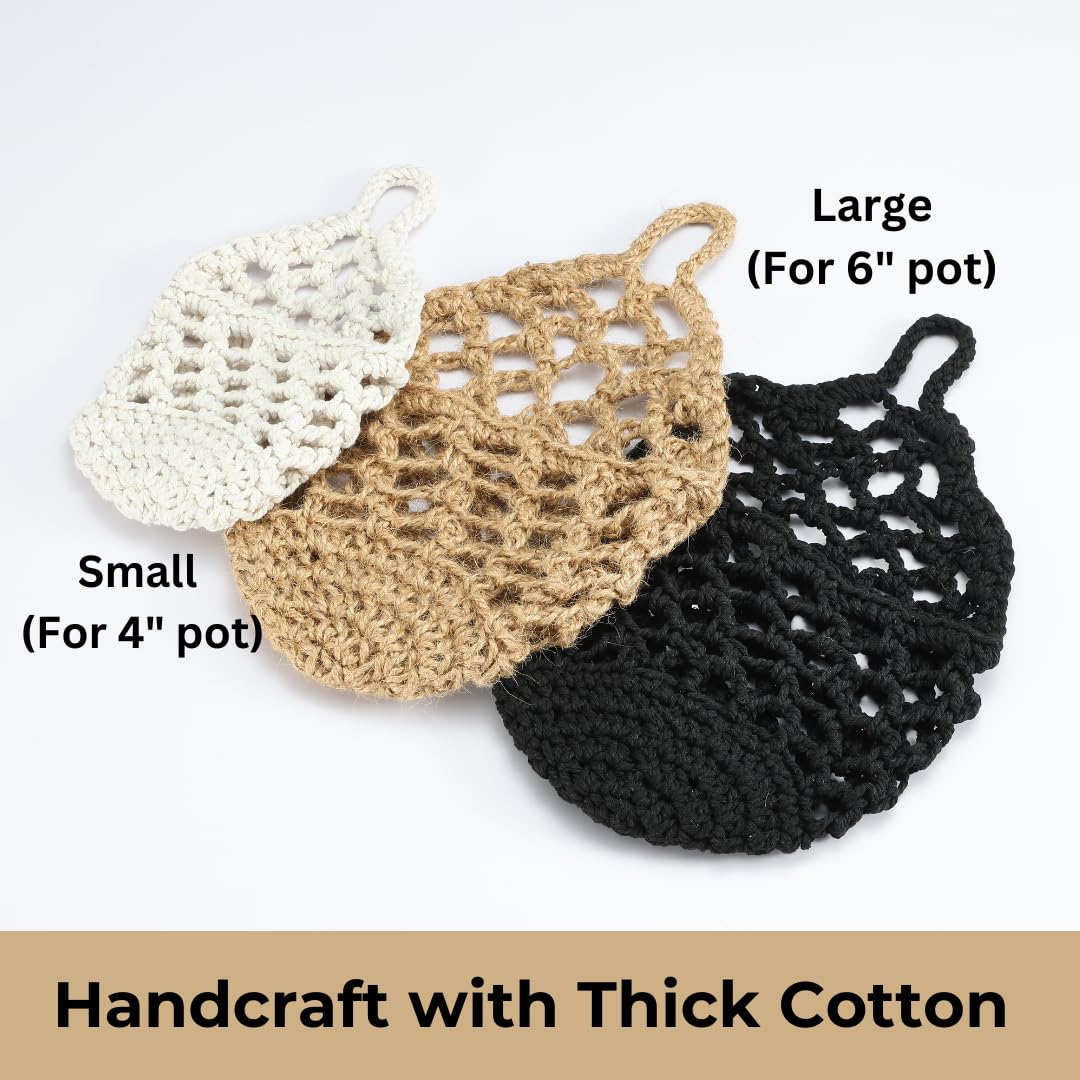 Shineloha handmade cotton cord planter adds durable, elegant touch