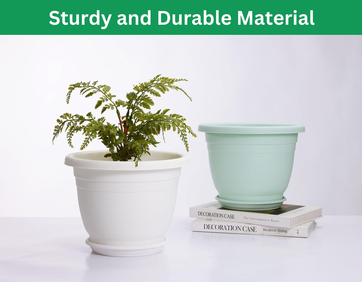 Shineloha minimalist beige planter suits any room, from desks to balconies