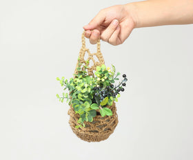 Shineloha top-handle hanging planter for easy wall mounting
