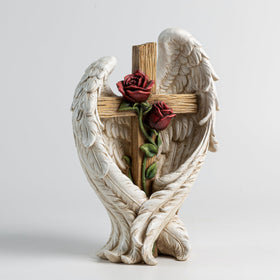ShineOnAngel 12inch rose garden base detail highlighting delicate roses and symbolism.