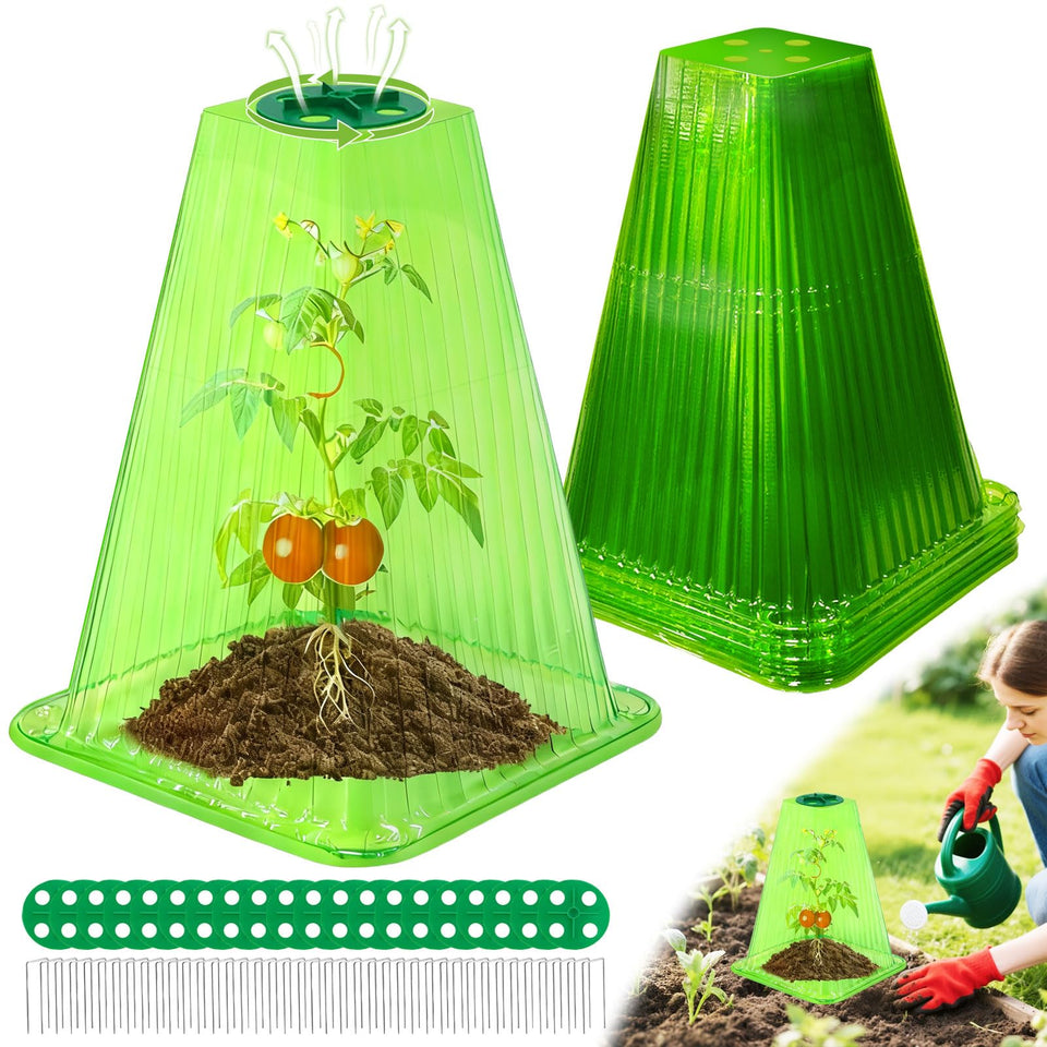 ShineSirius garden cloche coverage shields plants with reusable bell protectors