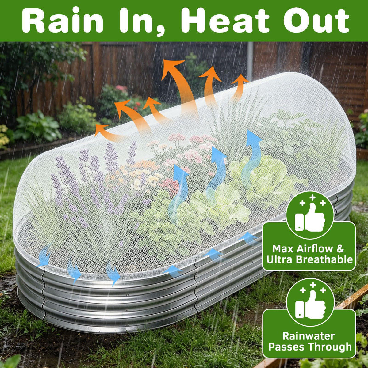 ShineSirius fits 8x2x1 ft beds for space-efficient plant protection