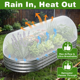 ShineSirius fits 8x2x1 ft beds for space-efficient plant protection