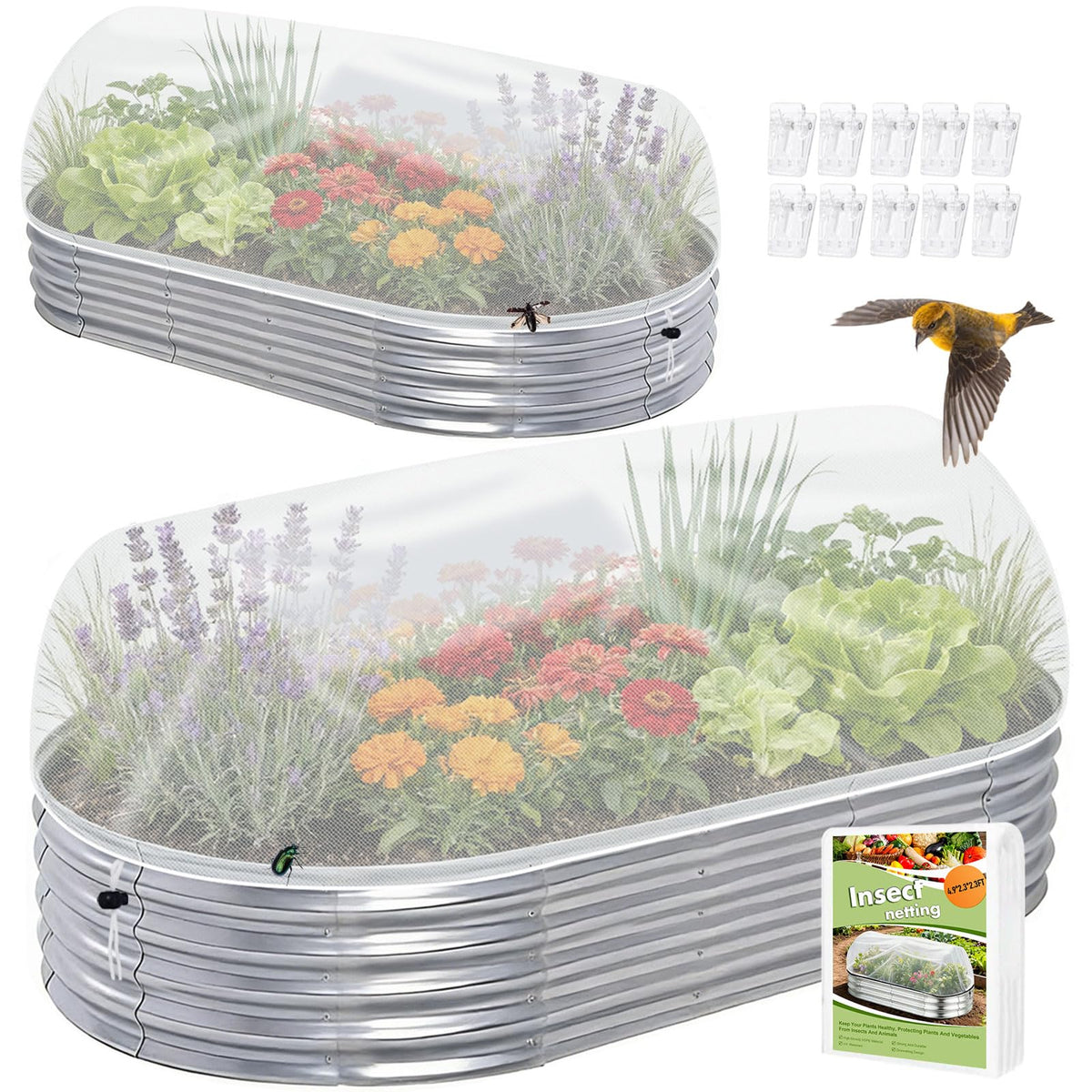 ShineSirius raised bed cover protects vegetables while allowing airflow