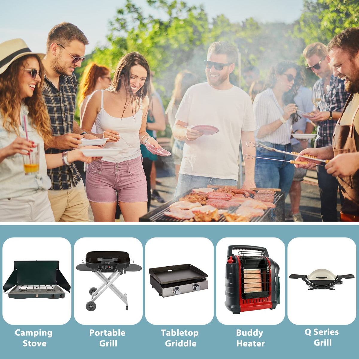 SHINESTAR Blackstone griddle hose creates a seamless outdoor cooking station