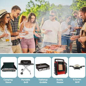 SHINESTAR Blackstone griddle hose creates a seamless outdoor cooking station