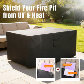 ShineStar fire pit cover dimensions 44 x 28 x 25 inches