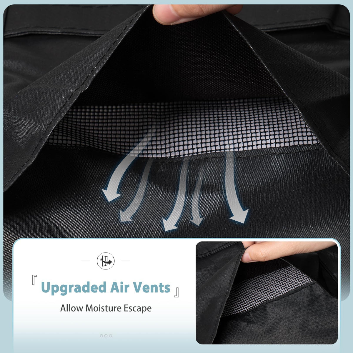 SHINESTAR buckle-straps secure the cover during windy days.
