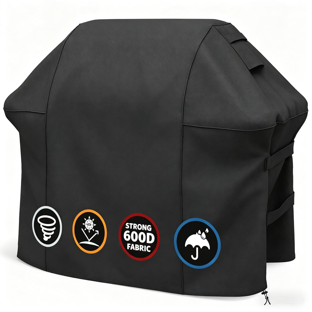 SHINESTAR Weber Spirit 200 cover, front view, snug fit protects grill from weather