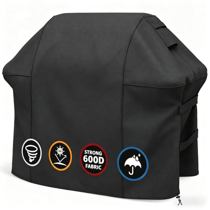 SHINESTAR Weber Spirit 200 cover, front view, snug fit protects grill from weather
