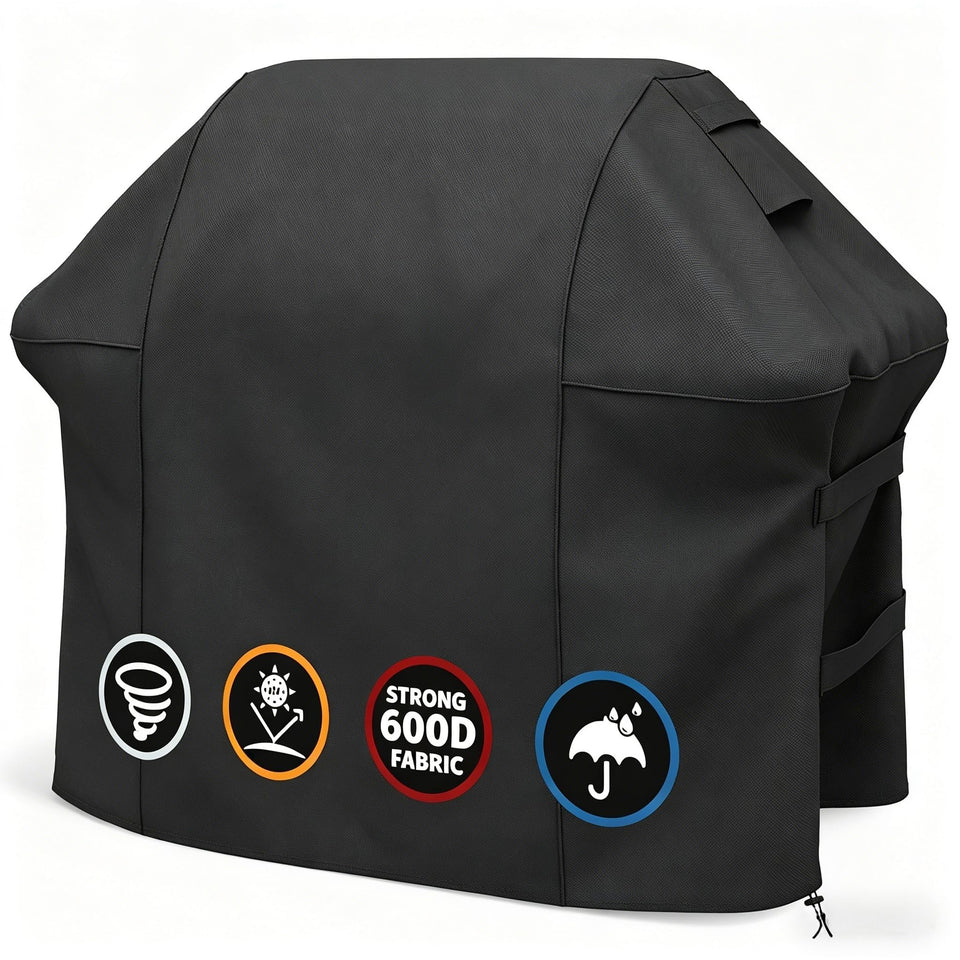 SHINESTAR Weber Spirit 200 cover, front view, snug fit protects grill from weather