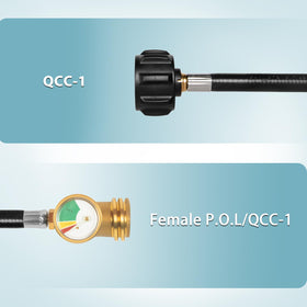 SHINESTAR 5ft propane hose provides durable brass connectors for secure connections.