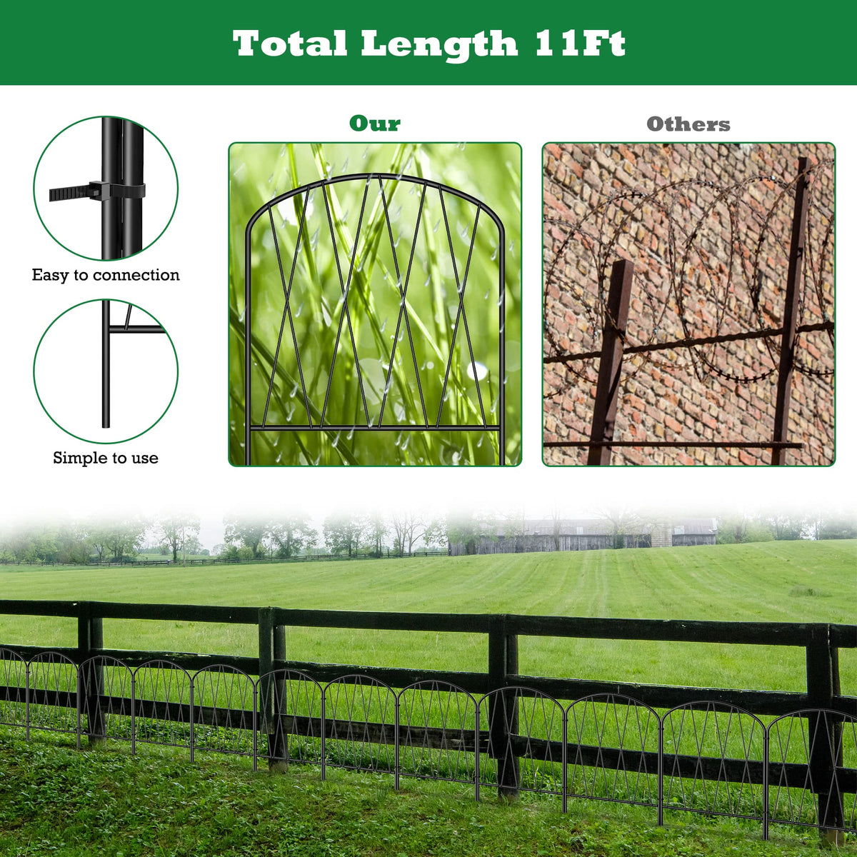 Shinoske 17-inch-tall panels create sturdy, elegant garden edging.