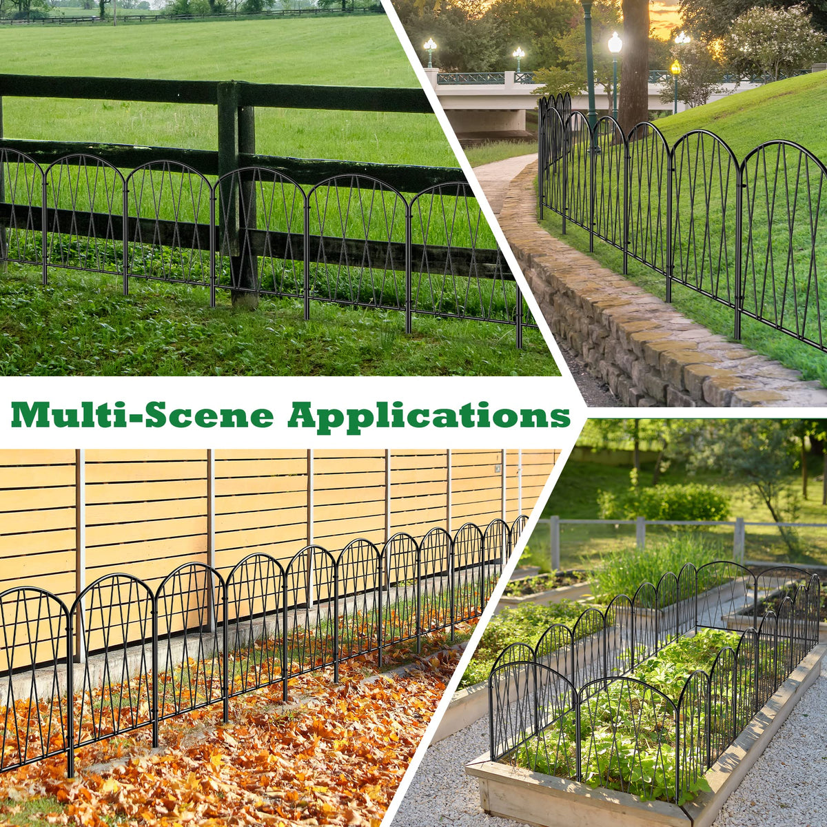 Shinoske fence panels protect plant beds from small intruders.