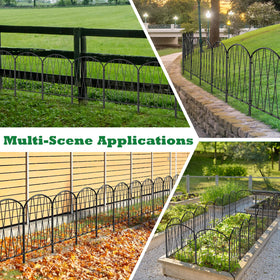 Shinoske fence panels protect plant beds from small intruders.
