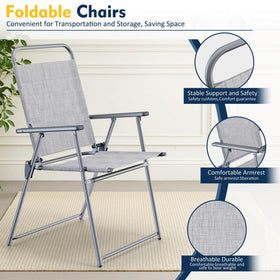 Shintenchi folding chairs included for easy storage and flexible seating.
