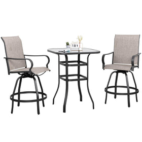 Shintenchi all-weather steel-frame patio furniture for balcony, garden, or patio.
