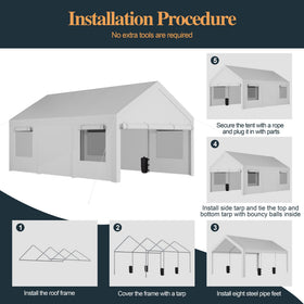 Shintenchi carport with removable side walls for flexible space use and easy access