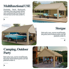 Shintenchi waterproof canopy shields from dust and rain.