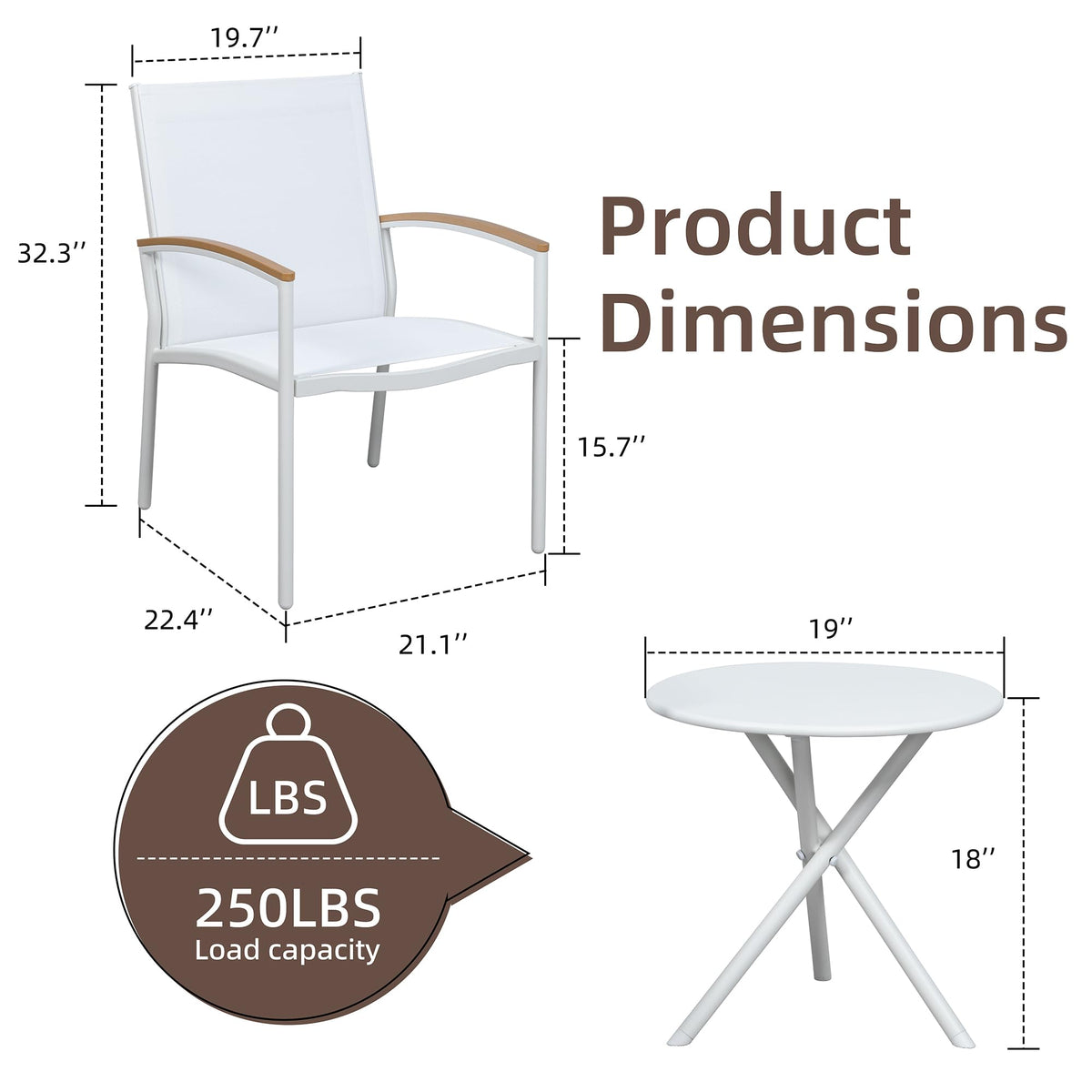 Shintenchi outdoor furniture assembly-ready set ships in one box