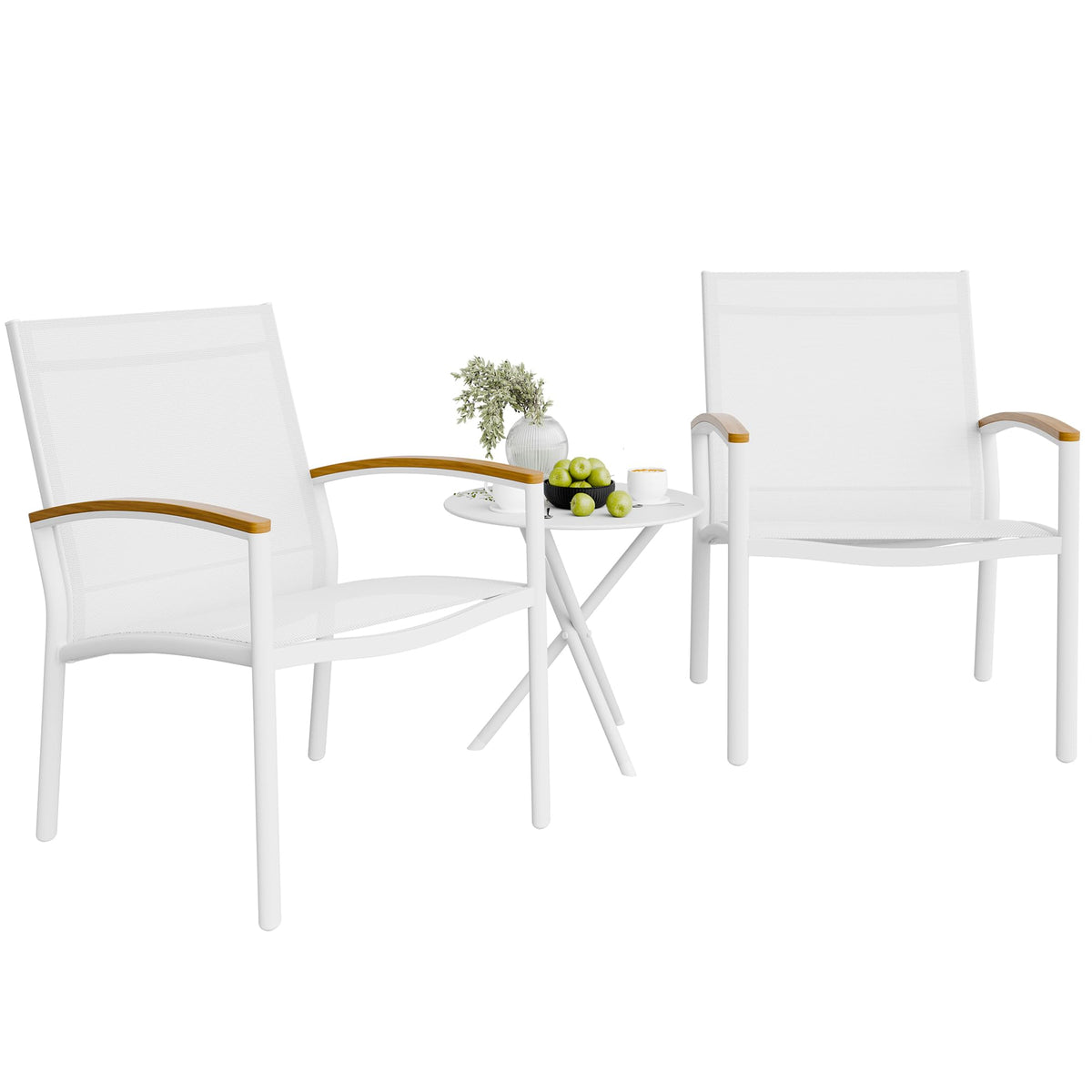 Shintenchi patio bistro set rockers with sturdy steel frame for outdoor lounging