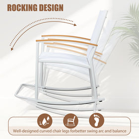 Shintenchi rocker chair with Textilene fabric provides breathable comfort