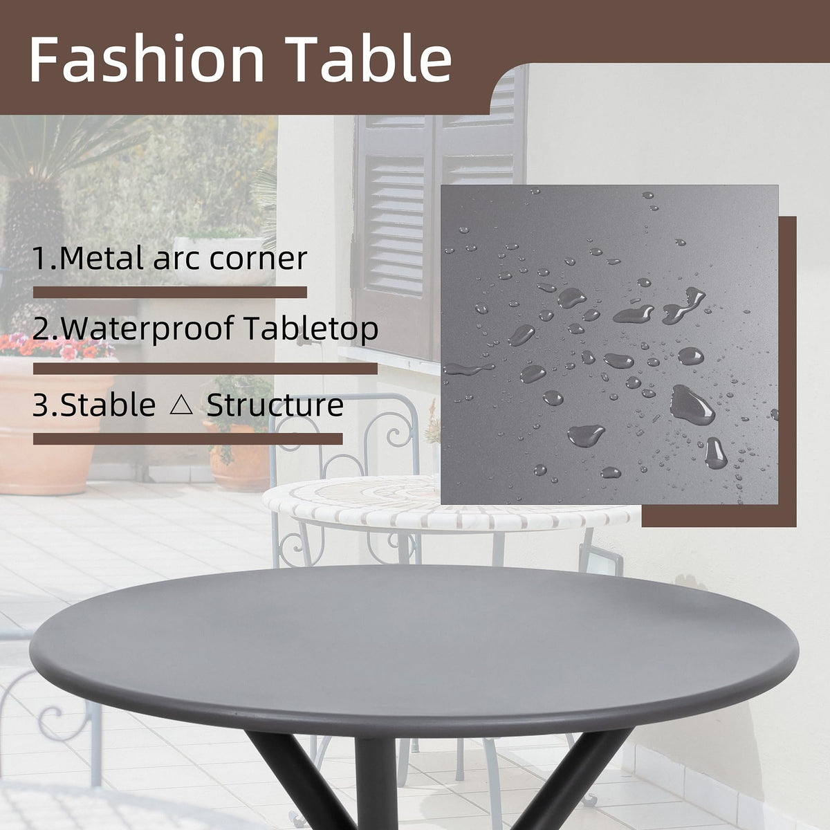 Shintenchi steel-frame patio furniture showcasing sturdy support