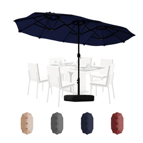 Shintenchi umbrella base included; stable outdoor shade for poolside and deck.