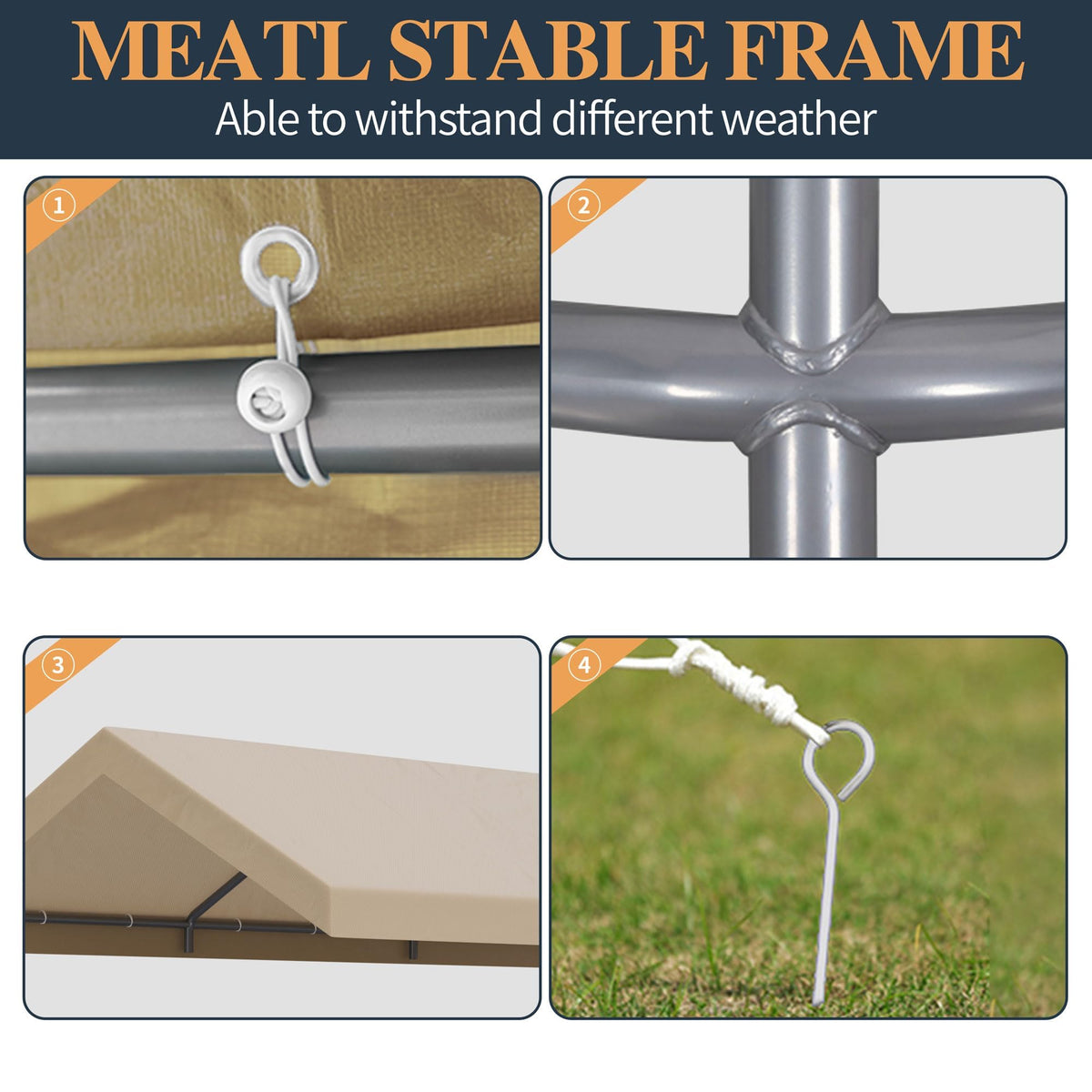 Shintenchi UV-resistant canopy highlights waterproof fabric for all-weather protection.