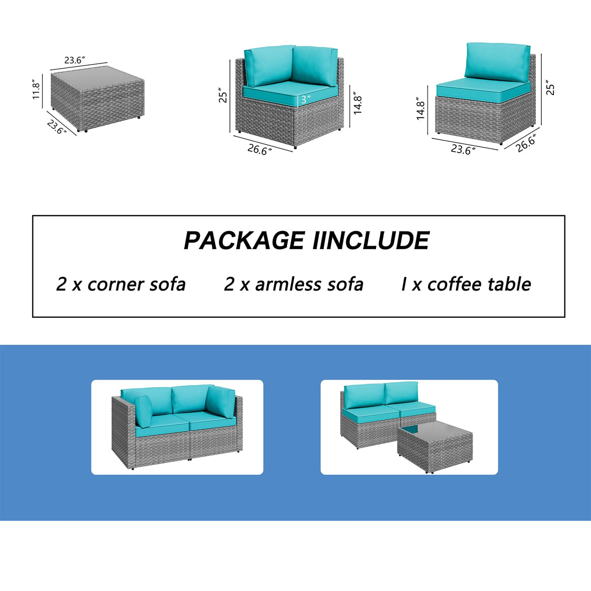 Shintenchi weather-friendly design suited for poolside and balcony spaces.
