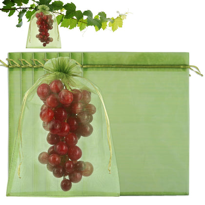 Shintop fruit protection bag over grapes deterring pests