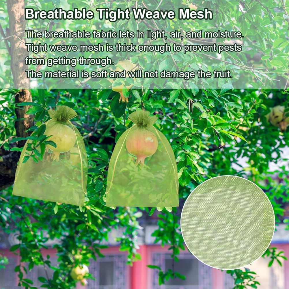 Shintop green mesh drawstring bag for fruit coverage