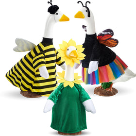 Shinylin bee goose outfit for 23-inch porch goose adds seasonal color to outdoor spaces