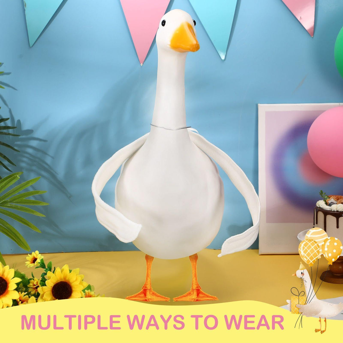 Shinylin goose wing assembly pack enables easy outfit customization for lawn or porch geese.