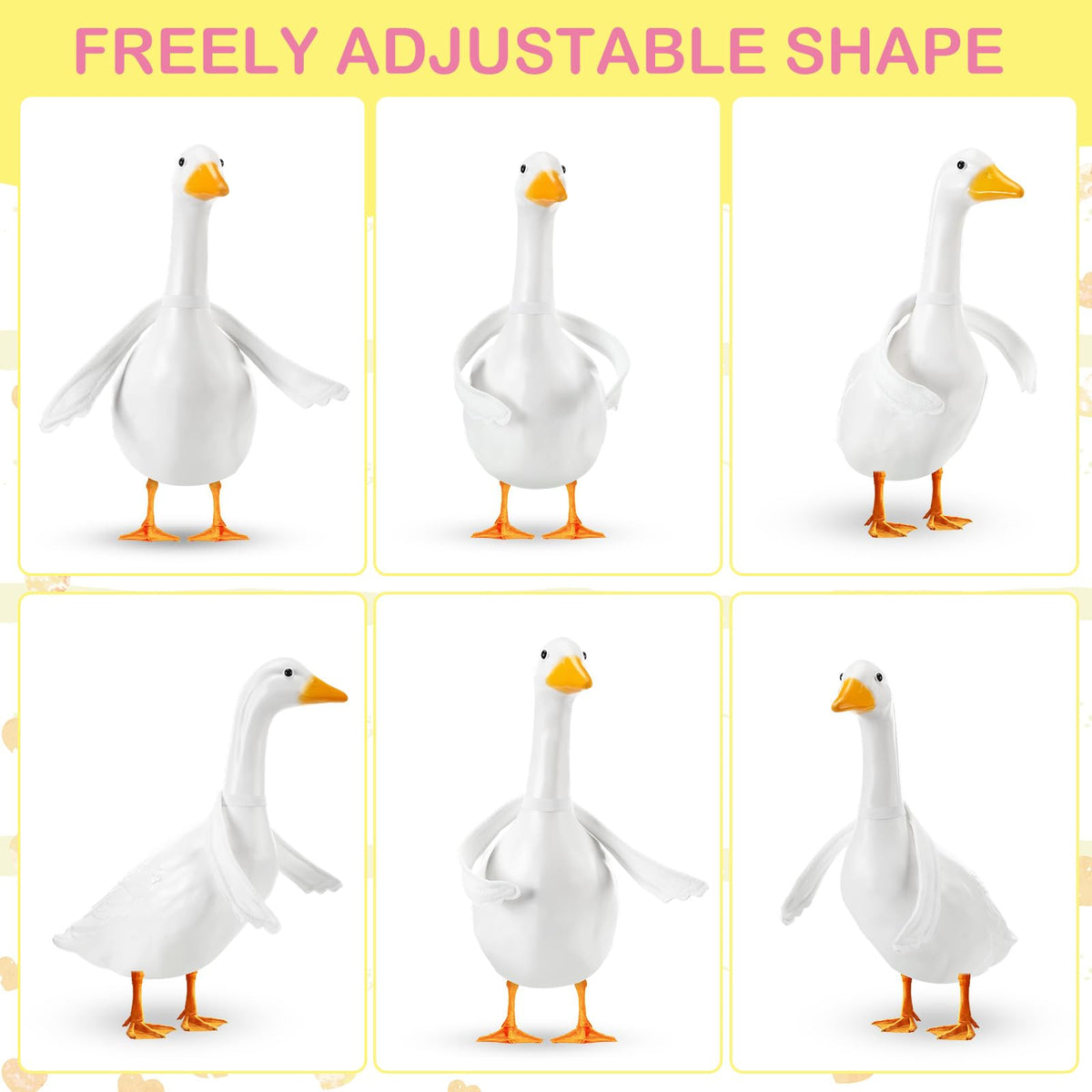 Shinylin goose wings dress-up a porch yard for seasonal decor variety