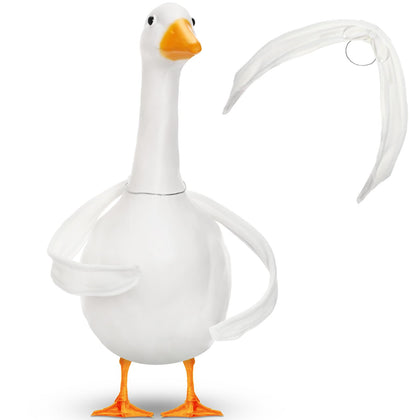 Shinylin poseable wings for geese add vivid charm to your porch statue.