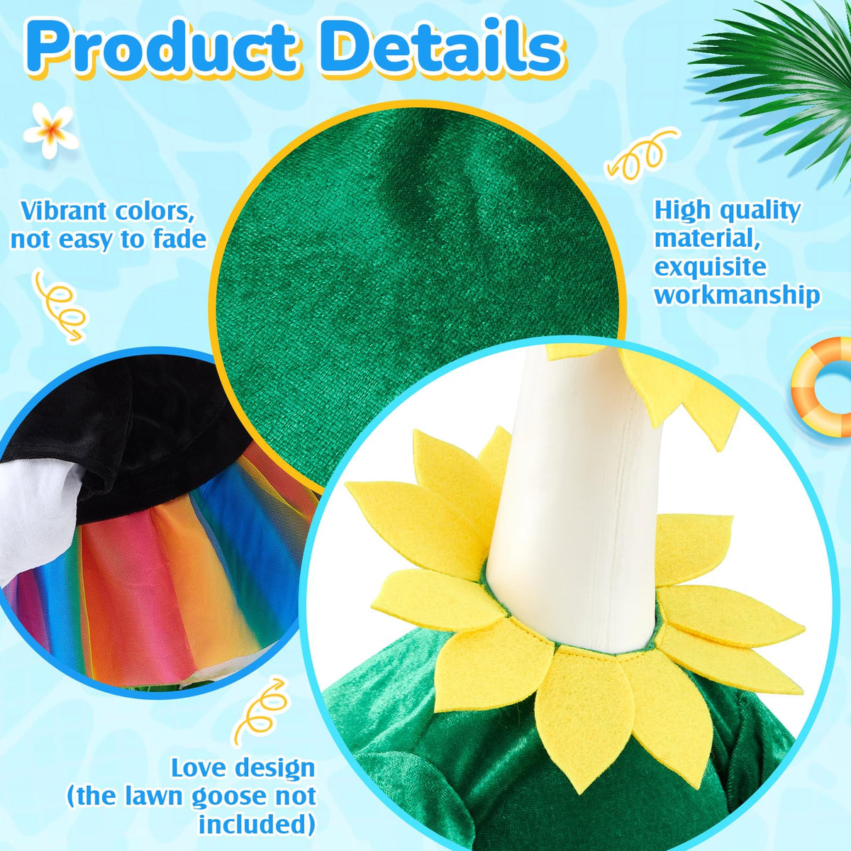 Shinylin sunflower goose outfit brings bright focal points to garden displays