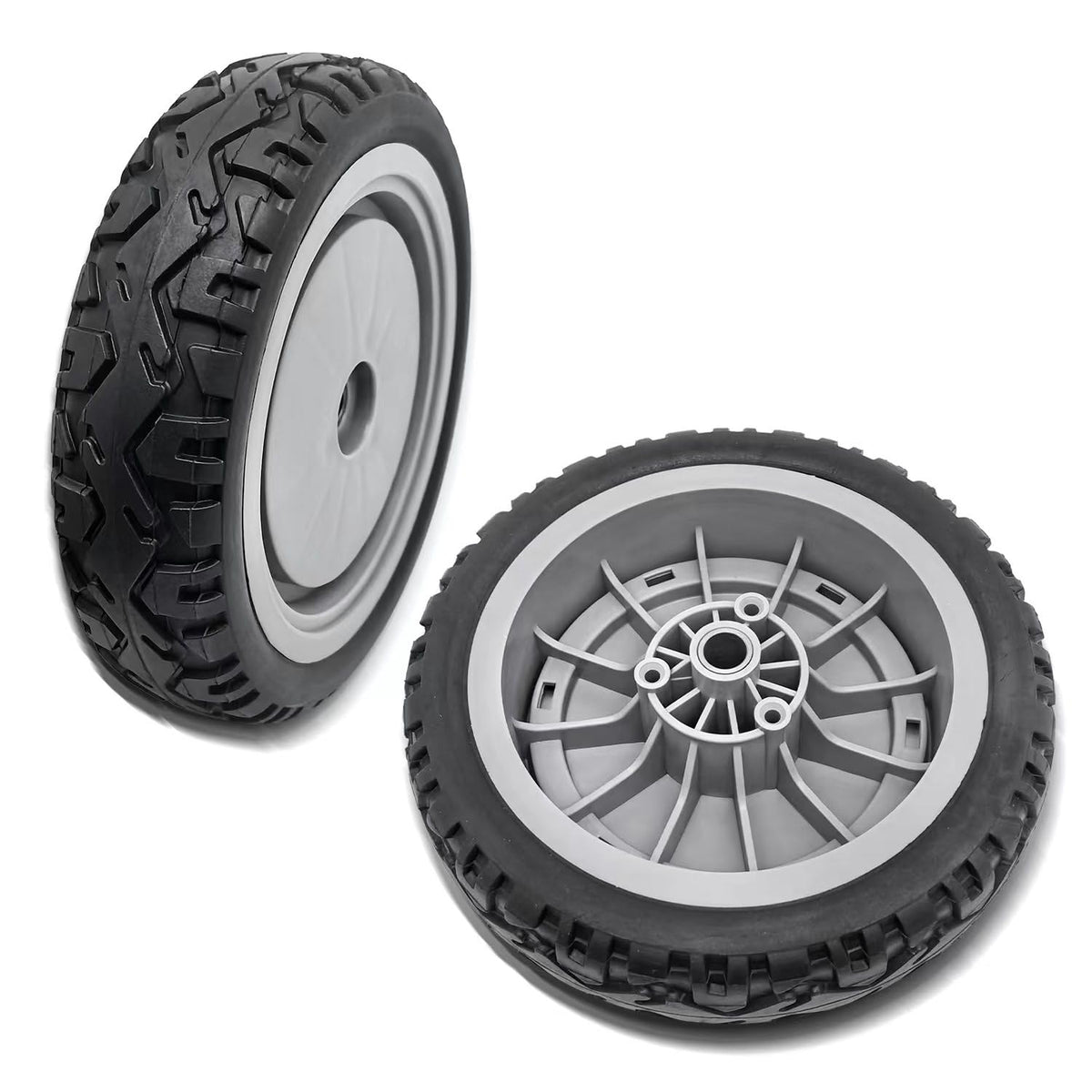 Shiosheng 2-pack lawn mower front wheel for Toro 107-3708 stabilizes uneven ground.