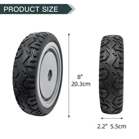 Shiosheng 8-inch front wheel for Toro 107-3708 improves mowing stability on uneven surfaces.