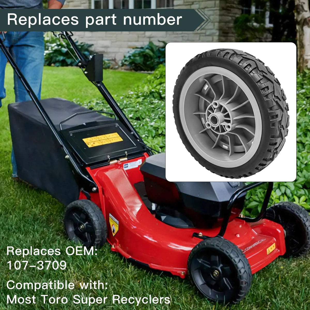 Shiosheng 8-inch wheel pair helps even wear and smoother roll.