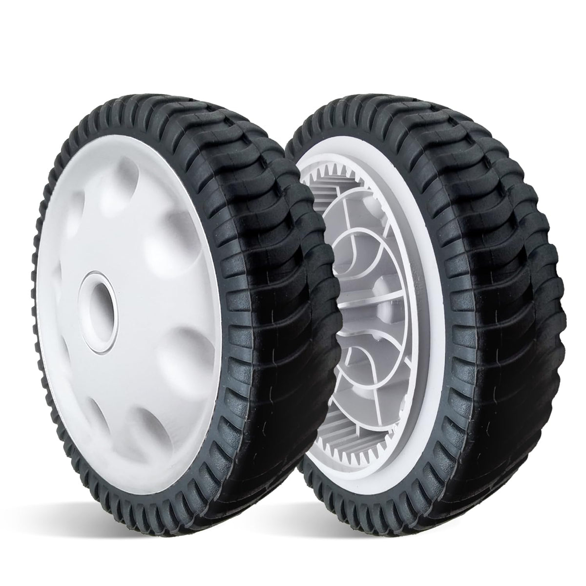 Shiosheng 2pcs front drive wheels for MTD Troy-Bilt, potentially smoother mowing.