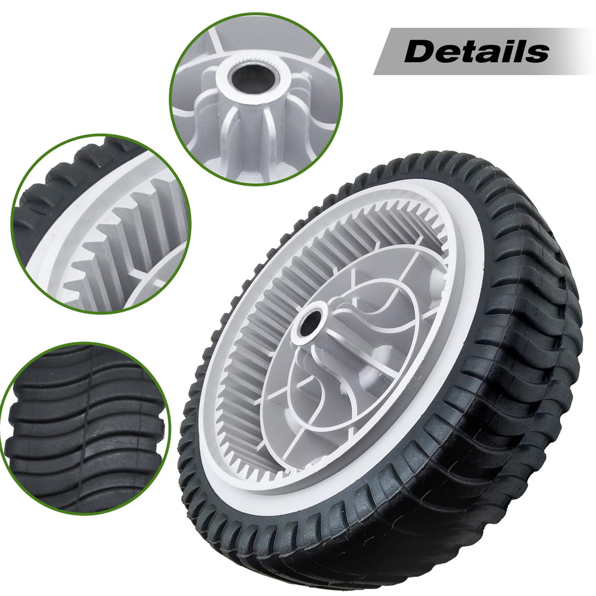 Shiosheng 8-inch diameter wheels provide stable, balanced traction.